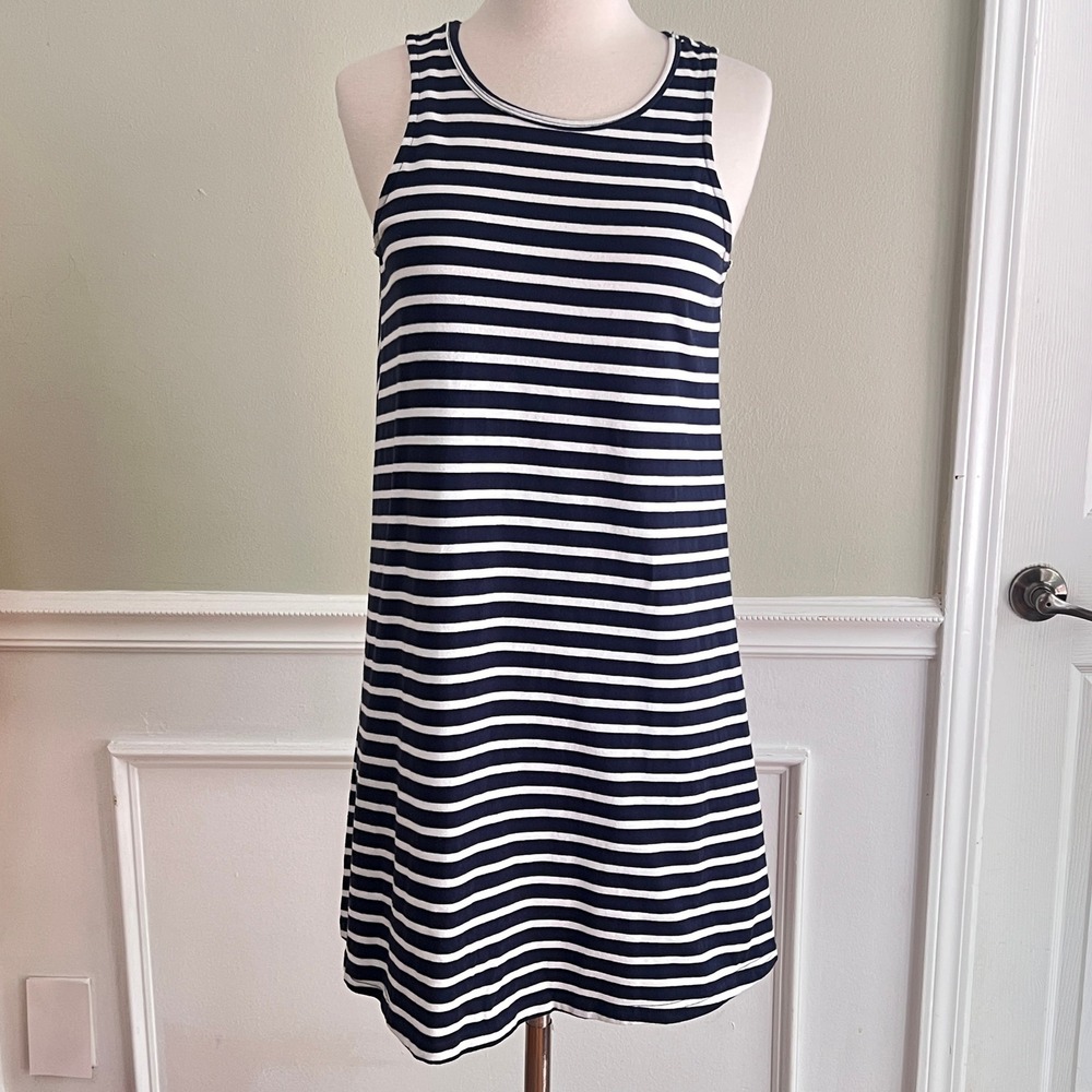 Beachlunchlounge Striped Mini Dress Womens XS Sleeveless Coastal Nautical Shift